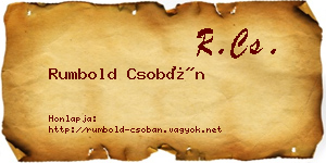 Rumbold Csobán névjegykártya